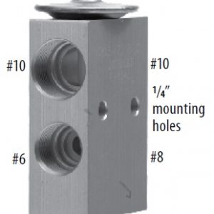 Product image 71R8321 expansion valve with hole sizes