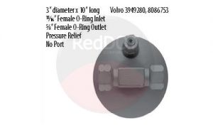 Product image Red Dot 74R3450 receiver drier top view with specs