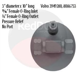 Product image Red Dot 74R3450 receiver drier top view with specs
