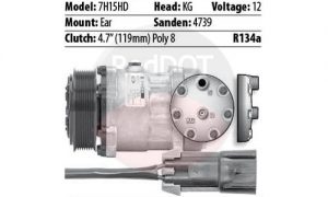 Product image Red Dot 75R81562 compressor with plugs and specs