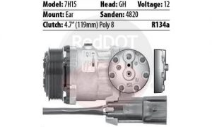 Product image Red Dot 75R81612 compressor with plug and specs