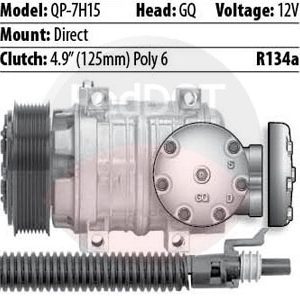 Product image Red Dot 75R81622Q compressor with mounts and specs