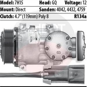 Product image Red Dot 75R81662 compressor with specs