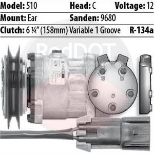 Product image Red Dot 75R81732 compressor with specs