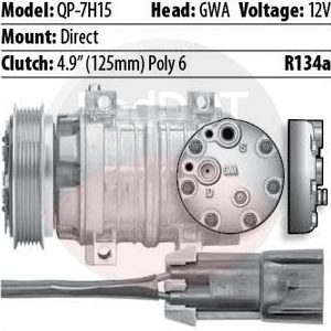 Product image Red Dot 75R84302Q compressor with specs