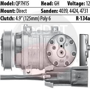 Product image Red Dot 75R89582Q compressor with specs