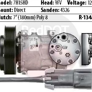 Product image Red Dot 75R9612 compressor with specs