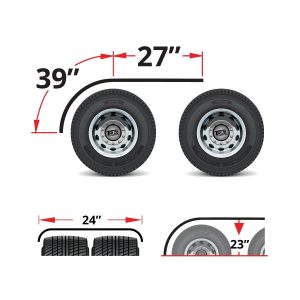 Specs and measurement diagram for TFEN-H21 fender