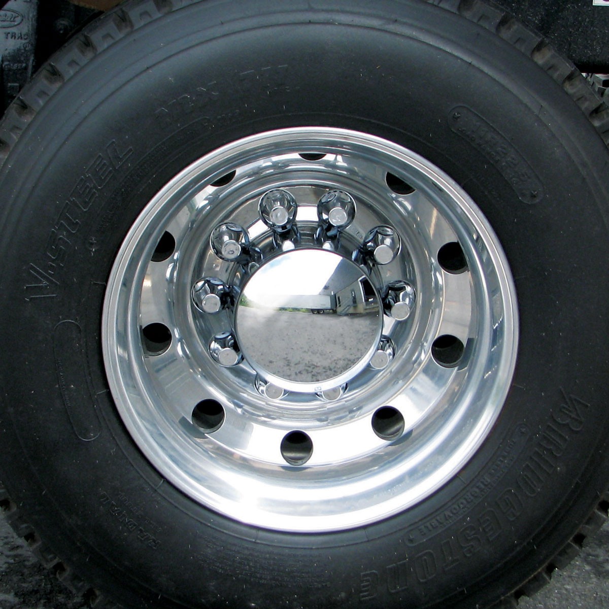 RoadMaster Complete Hub Metal Cap Kit W/ Chrome Plastic Lug Nut Covers - Semi Truck