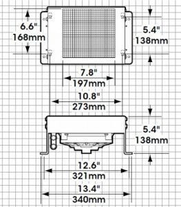 Diagram of dimensions
