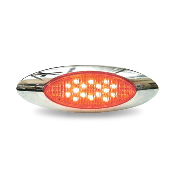 Front view of oval marker light