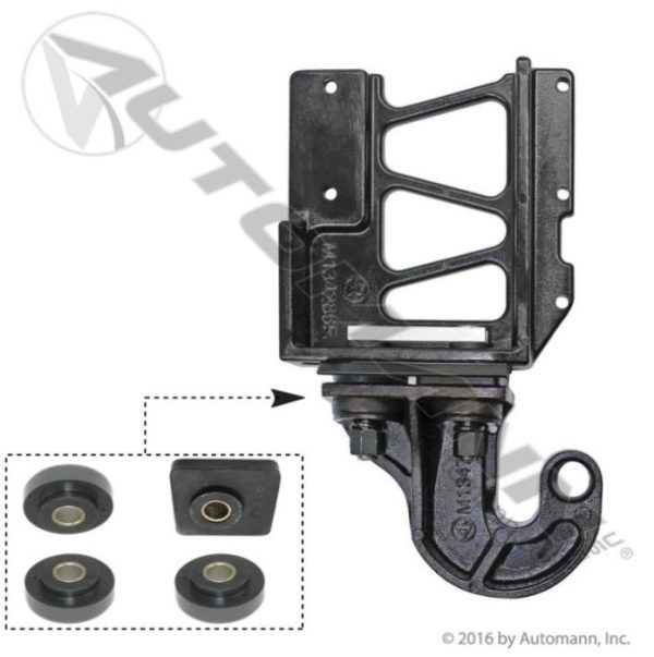 Hood assembly with bushings